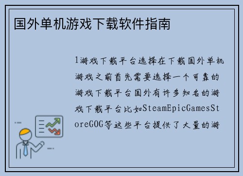 国外单机游戏下载软件指南